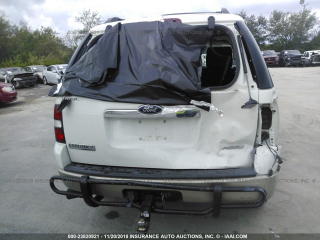 1FMEU84819UA06948 - 2009 FORD EXPLORER EDDIE BAUER WHITE photo 6