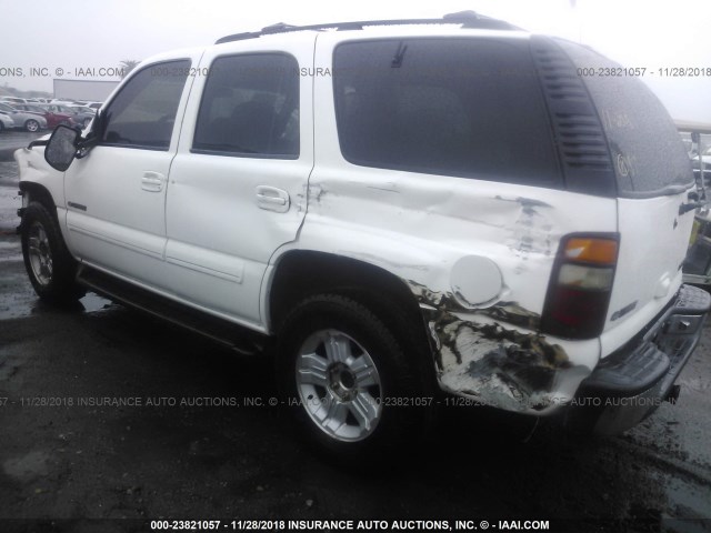 1GNEK13T81J149691 - 2001 CHEVROLET TAHOE K1500 WHITE photo 3