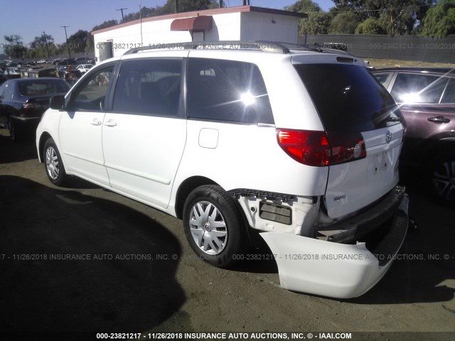 5TDZA23C46S485142 - 2006 TOYOTA SIENNA CE/LE WHITE photo 3