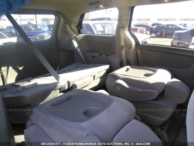 5TDZA23C46S485142 - 2006 TOYOTA SIENNA CE/LE WHITE photo 8