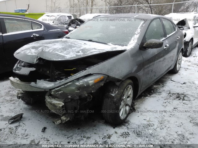 1C3CDFBH1DD700782 - 2013 DODGE DART SXT GRAY photo 2