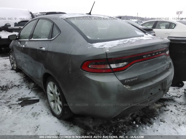 1C3CDFBH1DD700782 - 2013 DODGE DART SXT GRAY photo 3