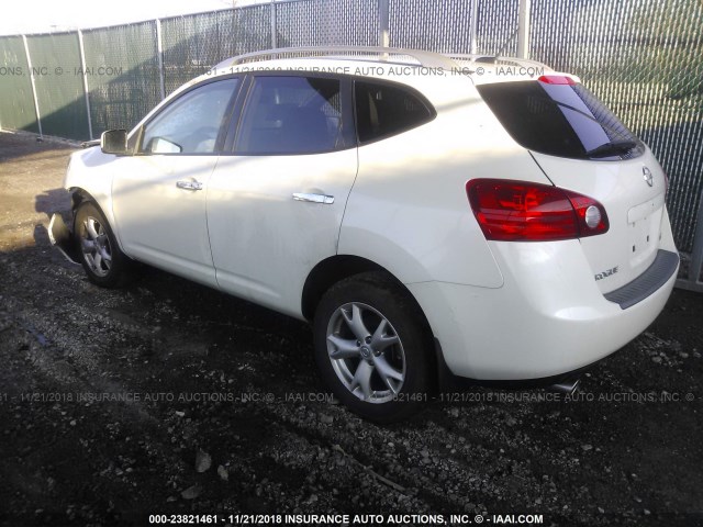 JN8AS5MV0AW609397 - 2010 NISSAN ROGUE S/SL/KROM WHITE photo 3