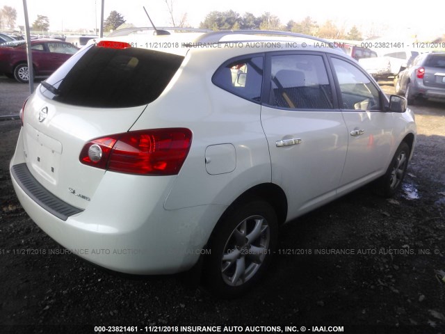 JN8AS5MV0AW609397 - 2010 NISSAN ROGUE S/SL/KROM WHITE photo 4