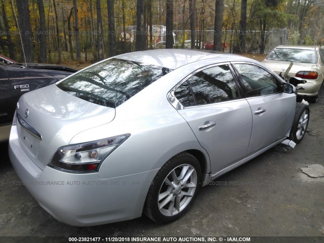 1N4AA5APXEC430933 - 2014 NISSAN MAXIMA S/SV SILVER photo 4