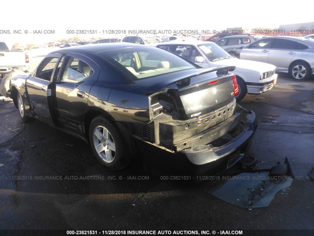 2B3KA43G57H848159 - 2007 DODGE CHARGER SE/SXT BLACK photo 3