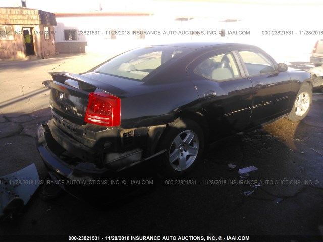 2B3KA43G57H848159 - 2007 DODGE CHARGER SE/SXT BLACK photo 4