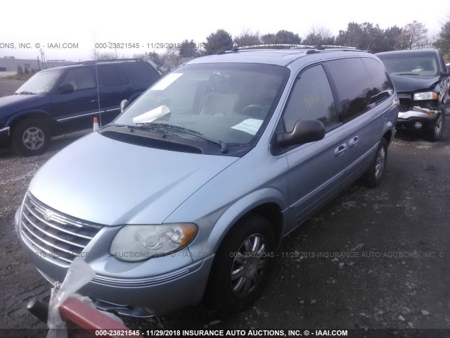 2C4GP64L85R115993 - 2005 CHRYSLER TOWN & COUNTRY LIMITED BLUE photo 2