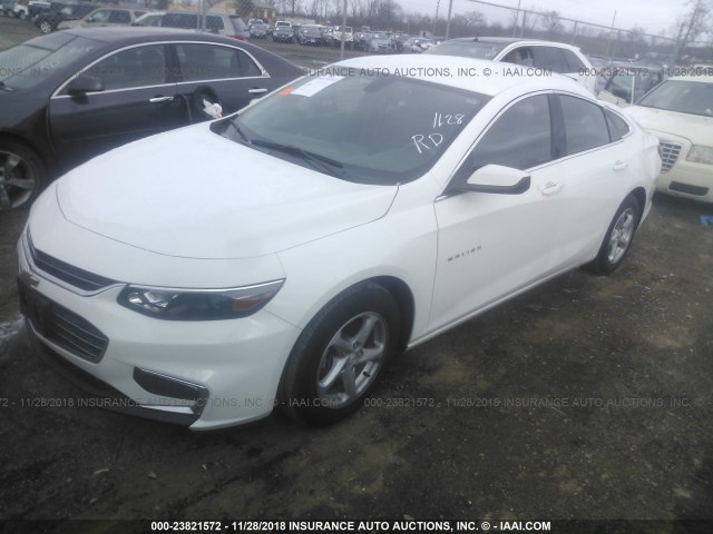 1G1ZB5ST5HF114616 - 2017 CHEVROLET MALIBU LS WHITE photo 2