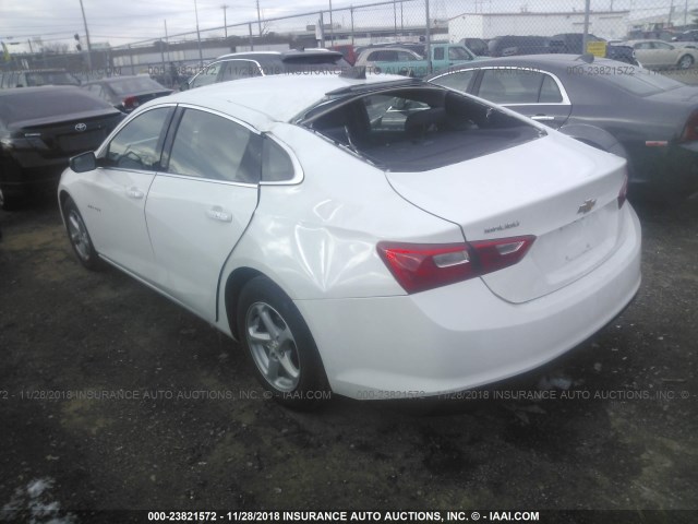 1G1ZB5ST5HF114616 - 2017 CHEVROLET MALIBU LS WHITE photo 3