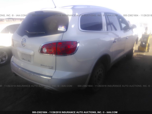 5GAEV23D59J177251 - 2009 BUICK ENCLAVE CXL WHITE photo 4