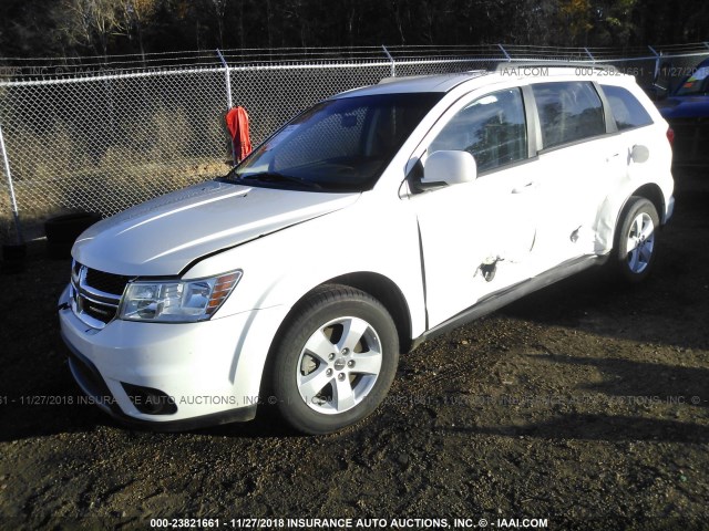 3C4PDCBG6CT349380 - 2012 DODGE JOURNEY SXT WHITE photo 2