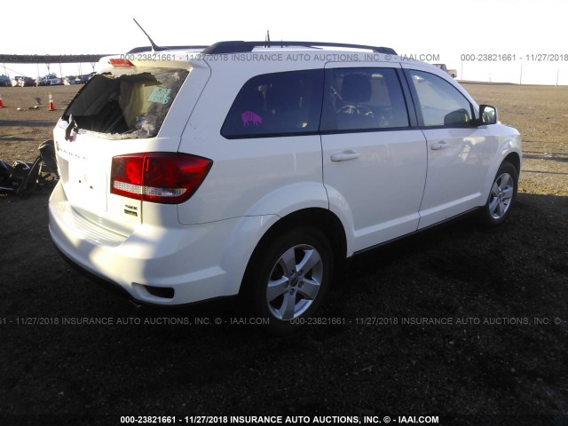 3C4PDCBG6CT349380 - 2012 DODGE JOURNEY SXT WHITE photo 4