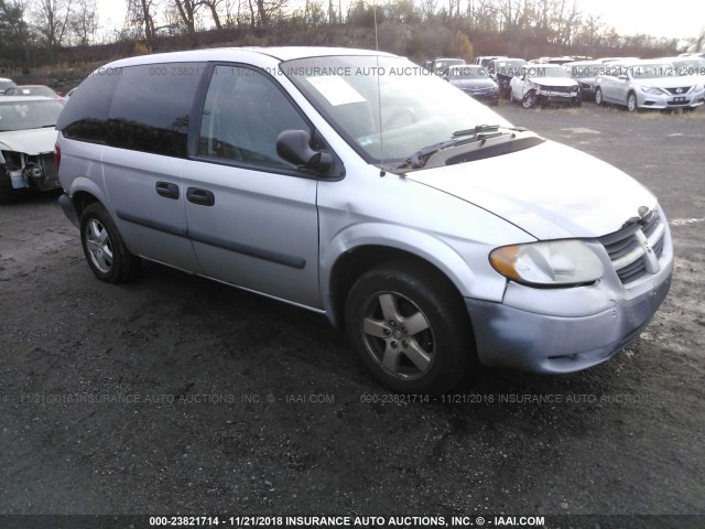 1D4GP25E05B320024 - 2005 DODGE CARAVAN SE SILVER photo 1