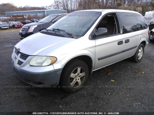 1D4GP25E05B320024 - 2005 DODGE CARAVAN SE SILVER photo 2