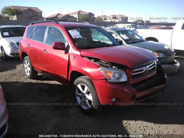 JTMZD31V185098543 - 2008 TOYOTA RAV4 LIMITED RED photo 1