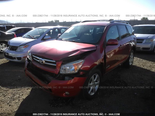 JTMZD31V185098543 - 2008 TOYOTA RAV4 LIMITED RED photo 2