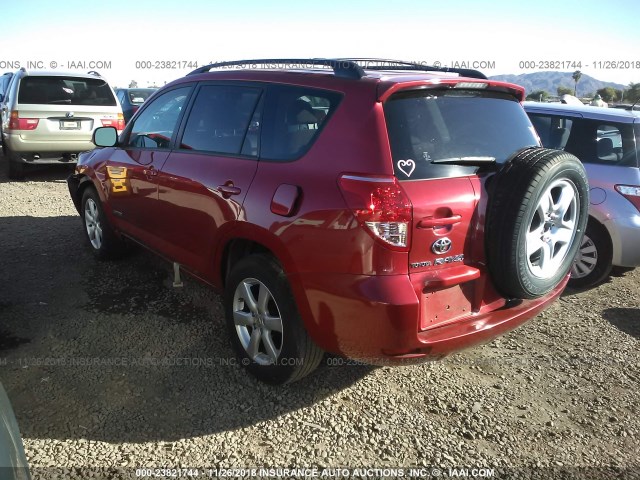 JTMZD31V185098543 - 2008 TOYOTA RAV4 LIMITED RED photo 3