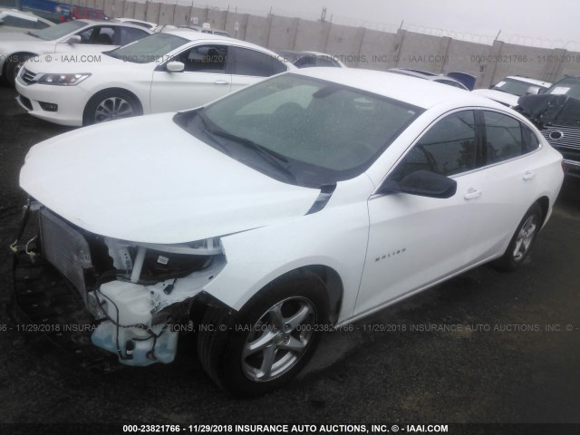 1G1ZB5ST7HF139100 - 2017 CHEVROLET MALIBU LS WHITE photo 2