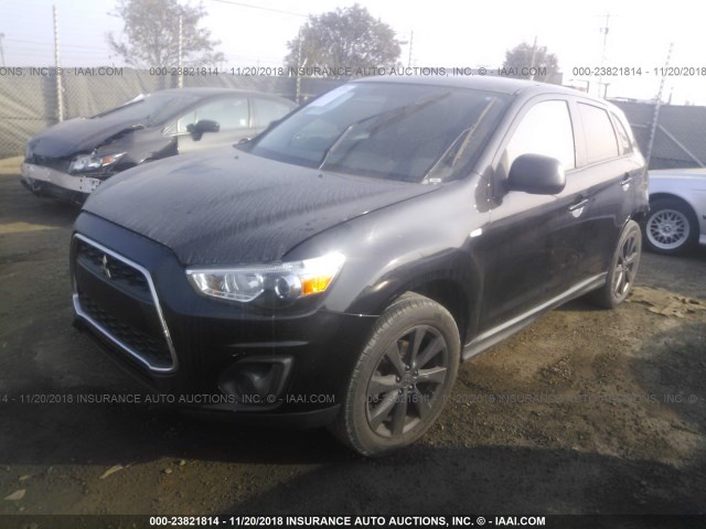 4A4AP3AU8EE020082 - 2014 MITSUBISHI OUTLANDER SPORT ES BLACK photo 2