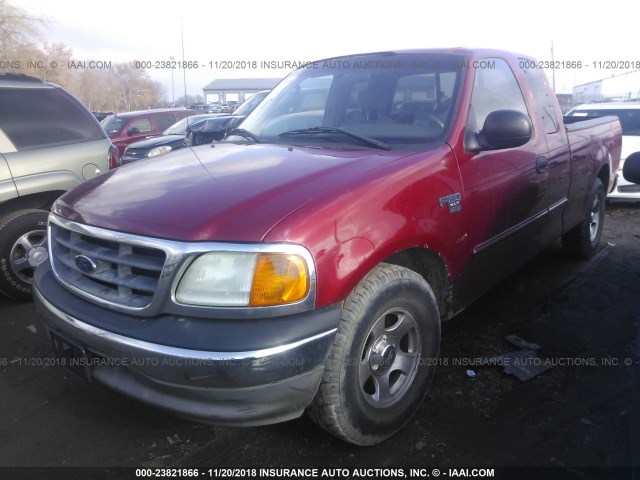 2FTRX17WX4CA09788 - 2004 FORD F-150 HERITAGE CLASSIC RED photo 2