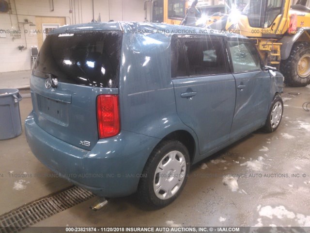 JTLKE50E981041174 - 2008 TOYOTA SCION XB BLUE photo 4