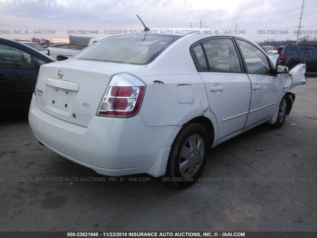 3N1AB61E57L686418 - 2007 NISSAN SENTRA 2.0/2.0S/2.0SL WHITE photo 4