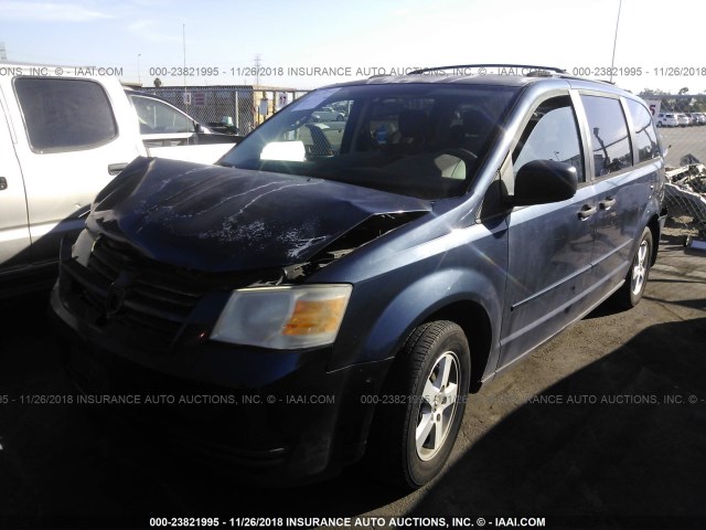 1D8HN44H48B125757 - 2008 DODGE GRAND CARAVAN SE BLUE photo 2