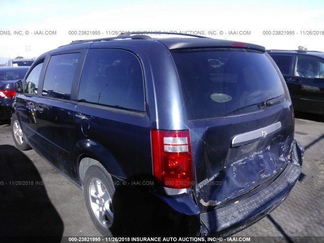 1D8HN44H48B125757 - 2008 DODGE GRAND CARAVAN SE BLUE photo 3