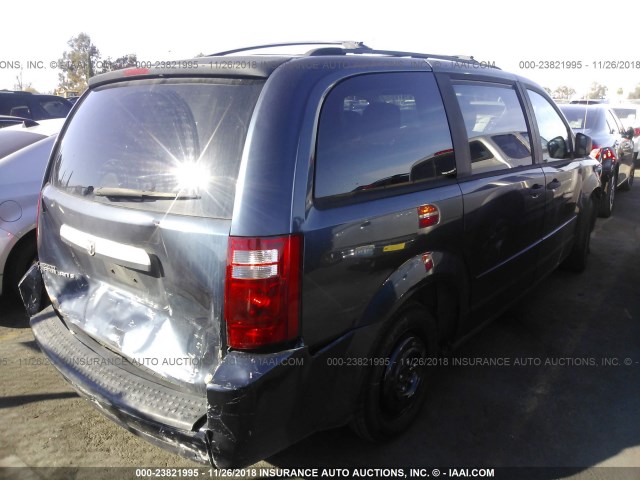 1D8HN44H48B125757 - 2008 DODGE GRAND CARAVAN SE BLUE photo 4