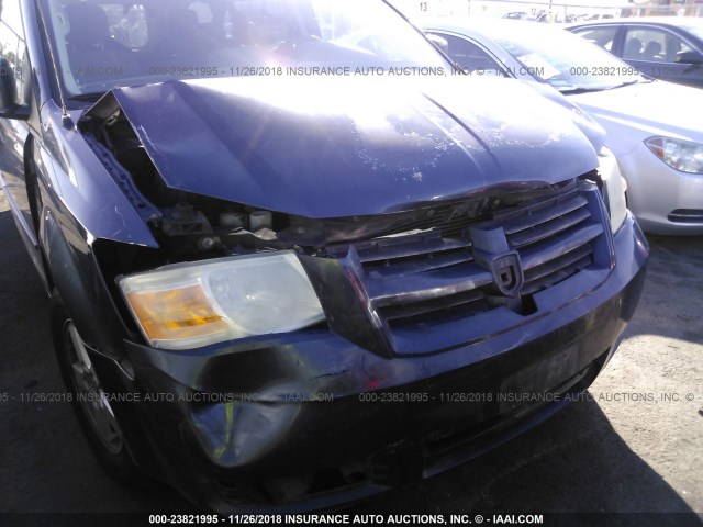 1D8HN44H48B125757 - 2008 DODGE GRAND CARAVAN SE BLUE photo 6