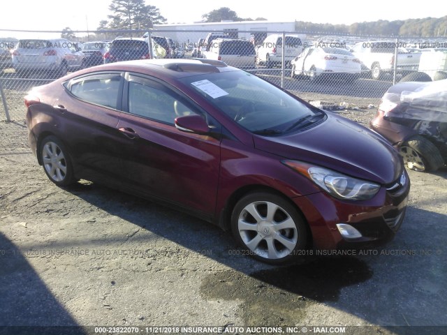 5NPDH4AE6DH184932 - 2013 HYUNDAI ELANTRA GLS/LIMITED RED photo 1