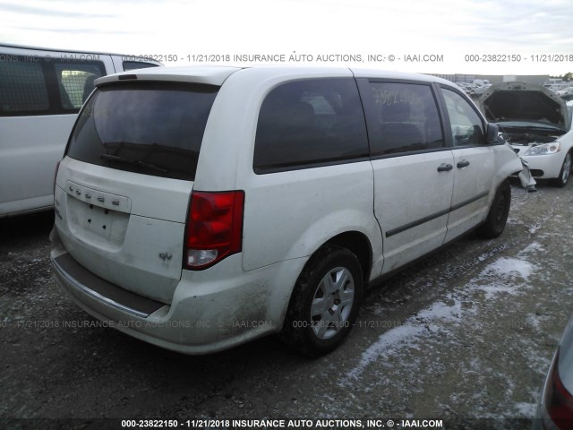 2D4RN1AGXBR624006 - 2011 DODGE GRAND CARAVAN C/V WHITE photo 4