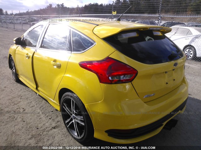 1FADP3L93HL311222 - 2017 FORD FOCUS ST YELLOW photo 3