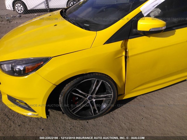 1FADP3L93HL311222 - 2017 FORD FOCUS ST YELLOW photo 6