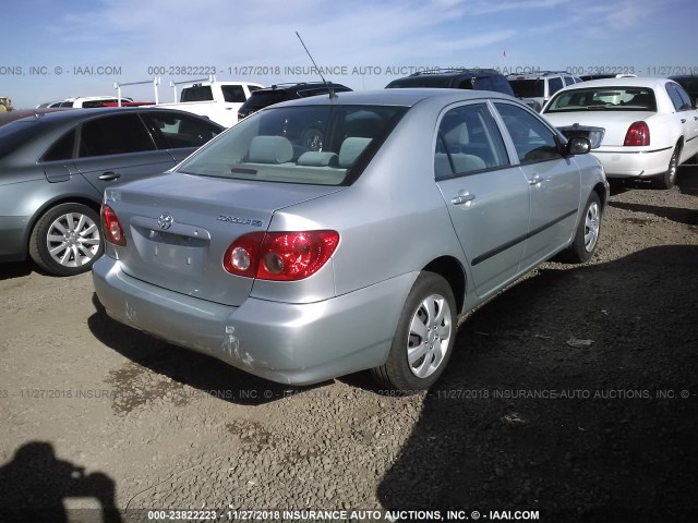 1NXBR32E18Z992433 - 2008 TOYOTA COROLLA CE/LE/S SILVER photo 4