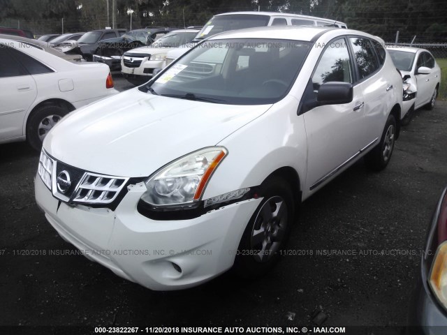 JN8AS5MT0DW508167 - 2013 NISSAN ROGUE S/SV WHITE photo 2