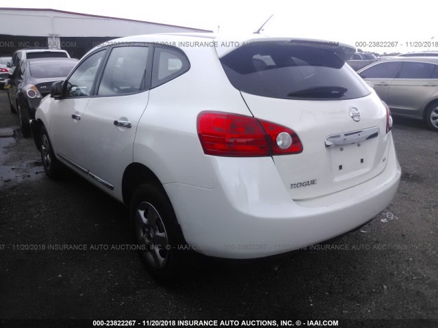 JN8AS5MT0DW508167 - 2013 NISSAN ROGUE S/SV WHITE photo 3