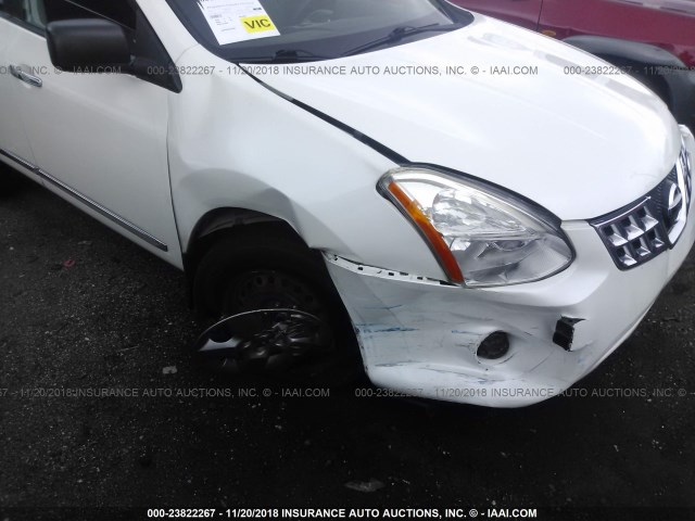 JN8AS5MT0DW508167 - 2013 NISSAN ROGUE S/SV WHITE photo 6