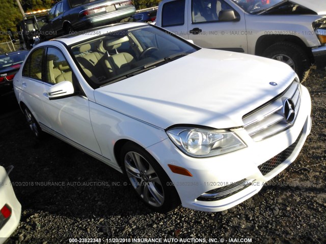 WDDGF4HB1DR282683 - 2013 MERCEDES-BENZ C 250 WHITE photo 1