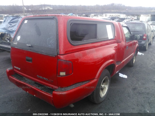 1GCCS1454Y8205708 - 2000 CHEVROLET S TRUCK S10 RED photo 4