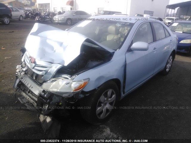 4T1BE46K78U735116 - 2008 TOYOTA CAMRY CE/LE/XLE/SE Light Blue photo 2