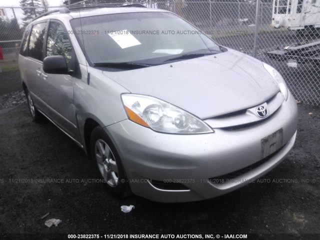 5TDZK23C78S114265 - 2008 TOYOTA SIENNA CE/LE SILVER photo 1