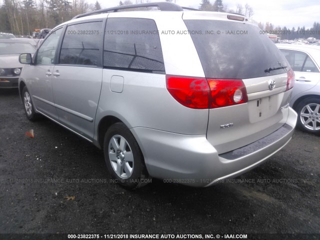 5TDZK23C78S114265 - 2008 TOYOTA SIENNA CE/LE SILVER photo 3