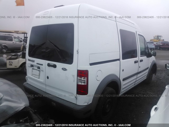 NM0LS6AN4AT041393 - 2010 FORD TRANSIT CONNECT XL WHITE photo 4