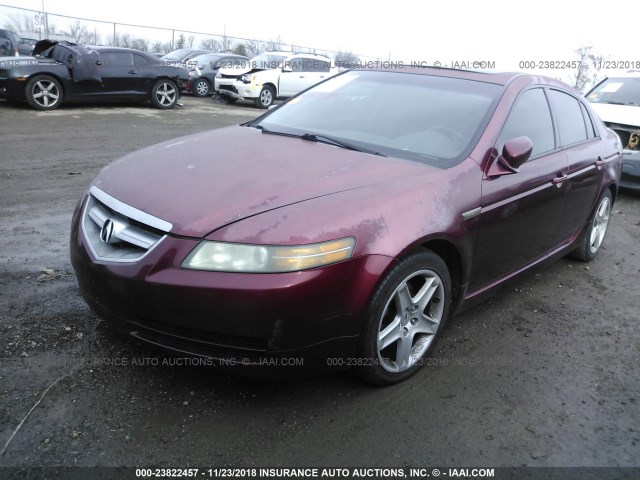 19UUA66235A022040 - 2005 ACURA TL RED photo 2