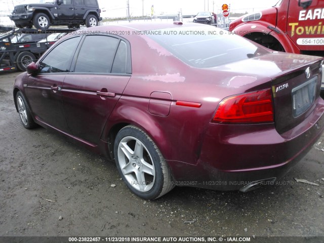 19UUA66235A022040 - 2005 ACURA TL RED photo 3