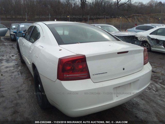 2B3KA43H86H439094 - 2006 DODGE CHARGER SE/SXT WHITE photo 3