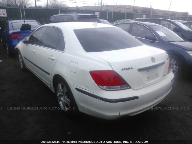 JH4KB16506C003773 - 2006 ACURA RL WHITE photo 3