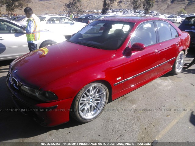 WBSDE93421BZ99659 - 2001 BMW M5 RED photo 2